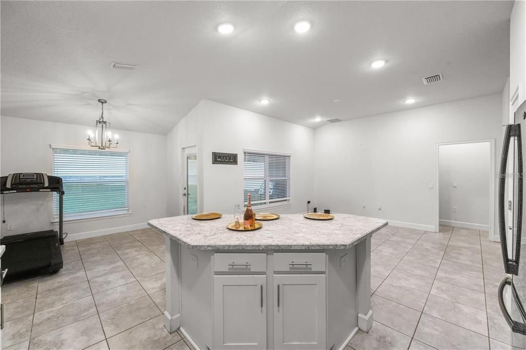 Chandelier, Interior, Kitchen, Recessed Lighting