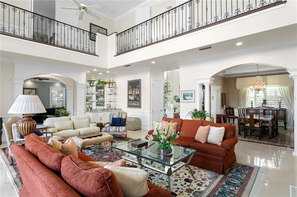 Chandelier, Dining room, Interior, Living room, Recessed Lighting