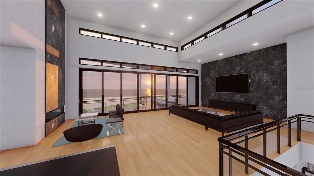 Interior, Recessed Lighting, Water, Wood Texture Flooring