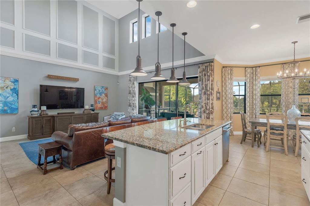 Dining room, Interior, Kitchen, Living room, Pendant Lights, Recessed Lighting