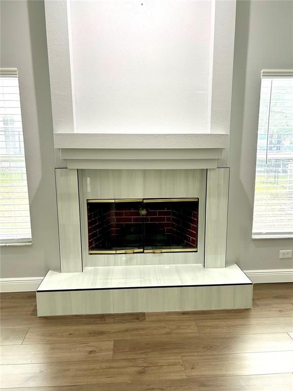 Fireplace, Interior, Wood Texture Flooring