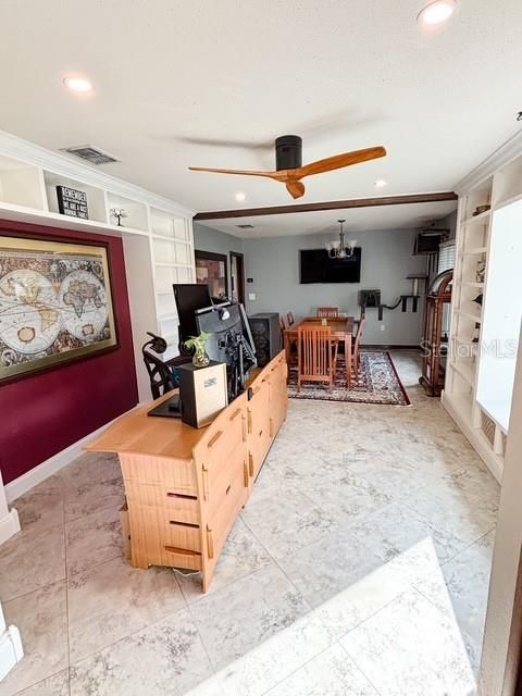 Home Office, Interior, Recessed Lighting