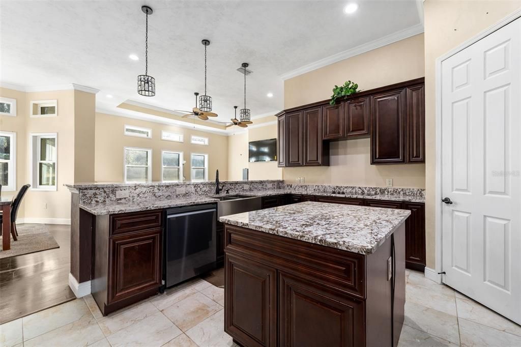 Interior, Kitchen, Pendant Lights, Recessed Lighting
