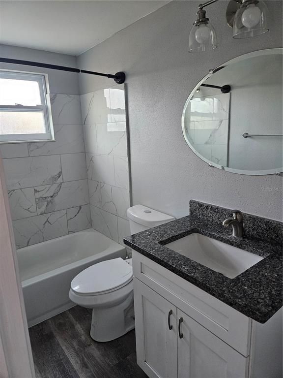 Bathroom, Interior, Marble Walls, Wood Texture Flooring