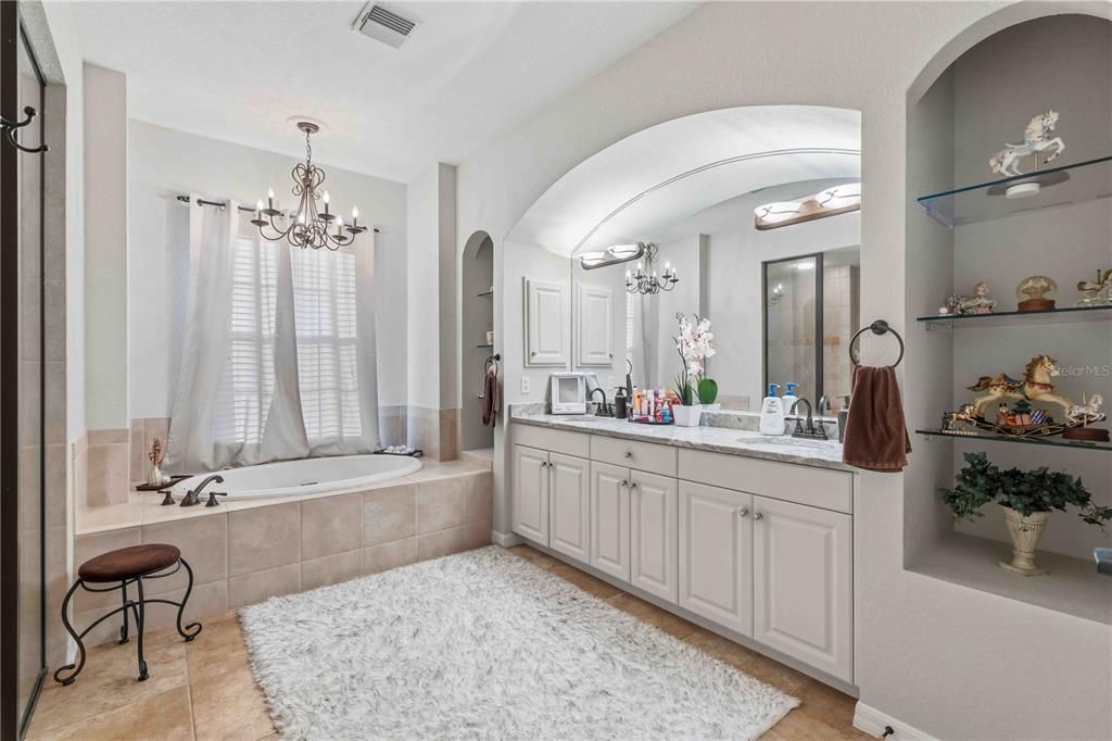 Bathroom, Chandelier, Dual Sink Vanities, Interior