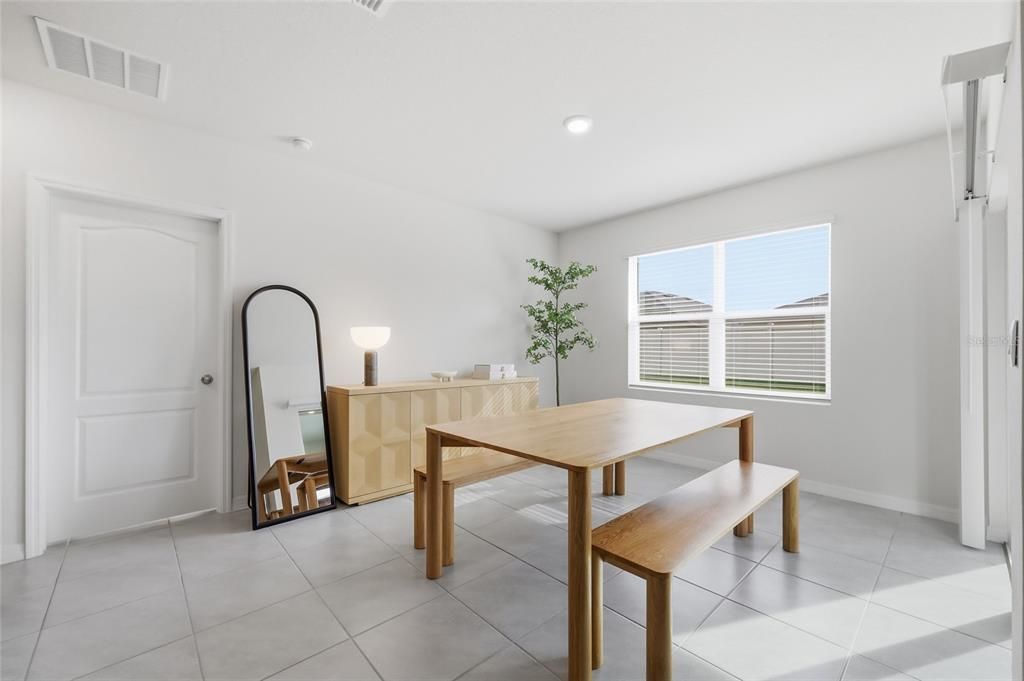 Dining room, Interior, Recessed Lighting