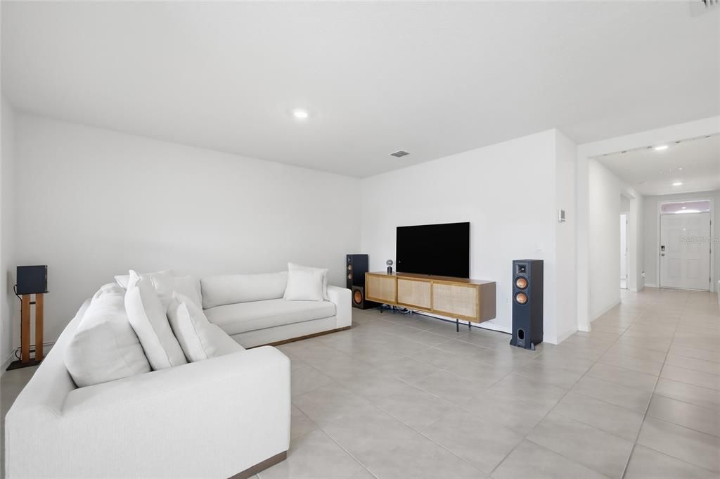 Interior, Living room, Recessed Lighting