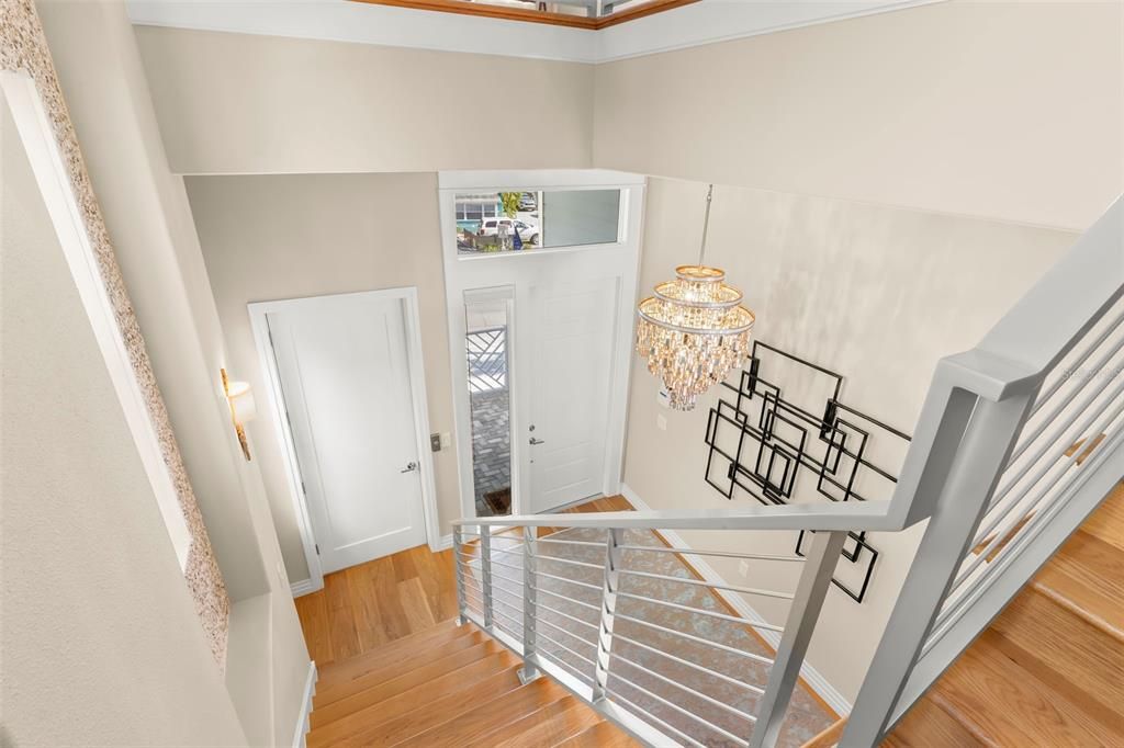 Chandelier, Interior, Wood Texture Flooring