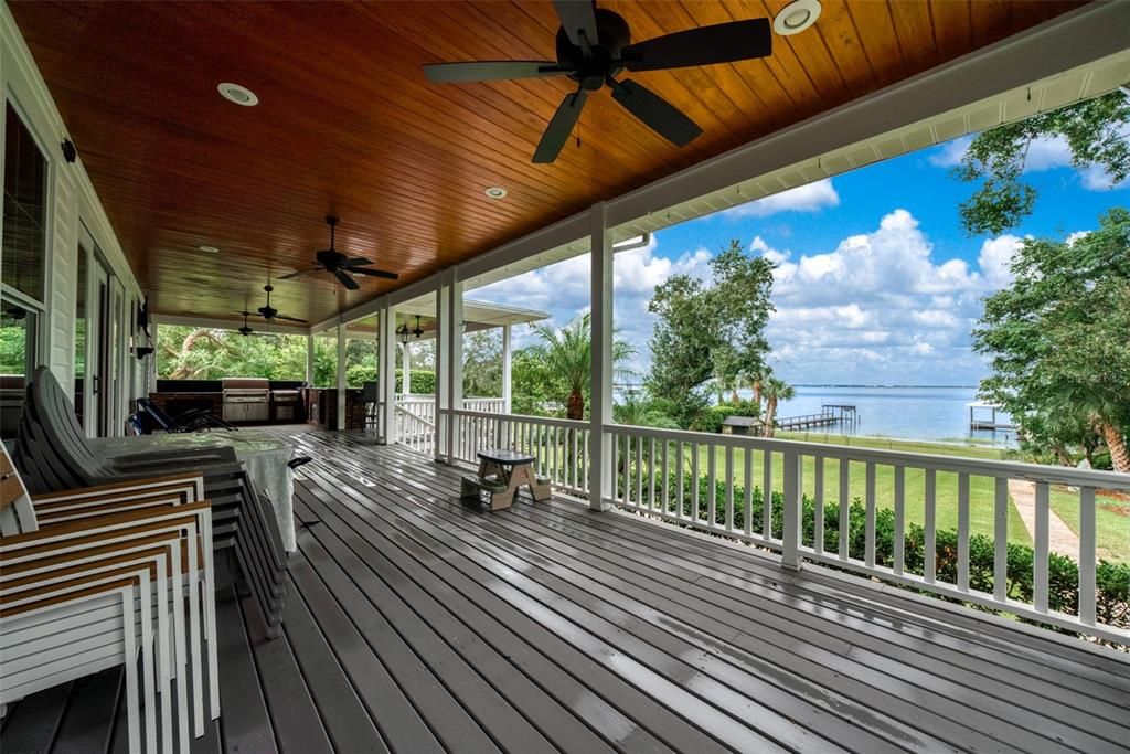 Exterior, Recessed Lighting, Water, Wooden Ceilings, Wood Texture Flooring