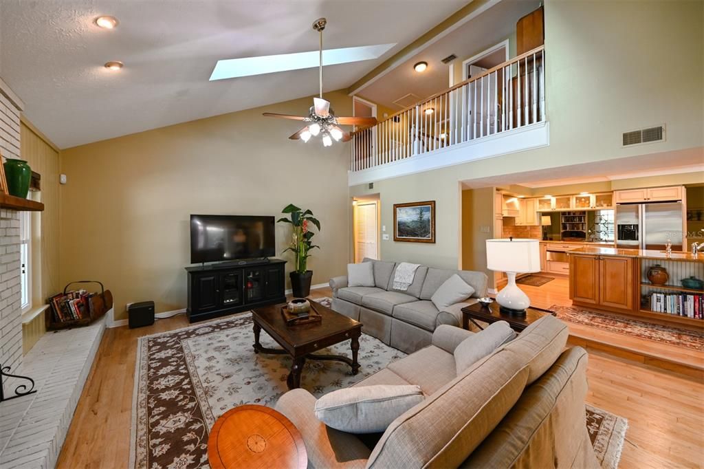 Interior, Kitchen, Living room, Recessed Lighting, Stainless Steel Appliances, Wood Texture Flooring