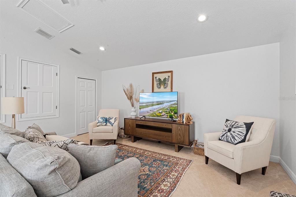 Interior, Living room, Recessed Lighting