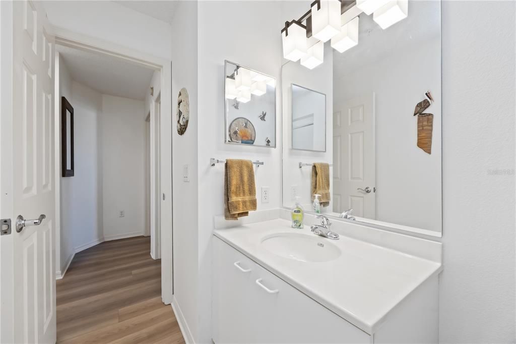 Bathroom, Dual Sink Vanities, Interior, Wood Texture Flooring