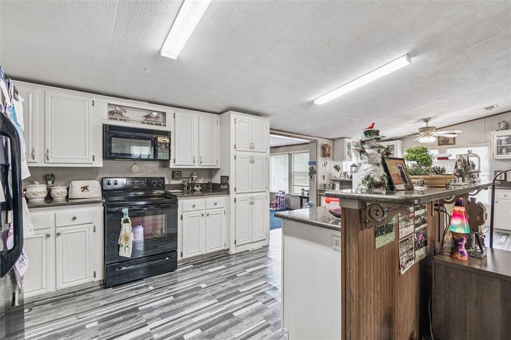 Interior, Kitchen, Wood Texture Flooring