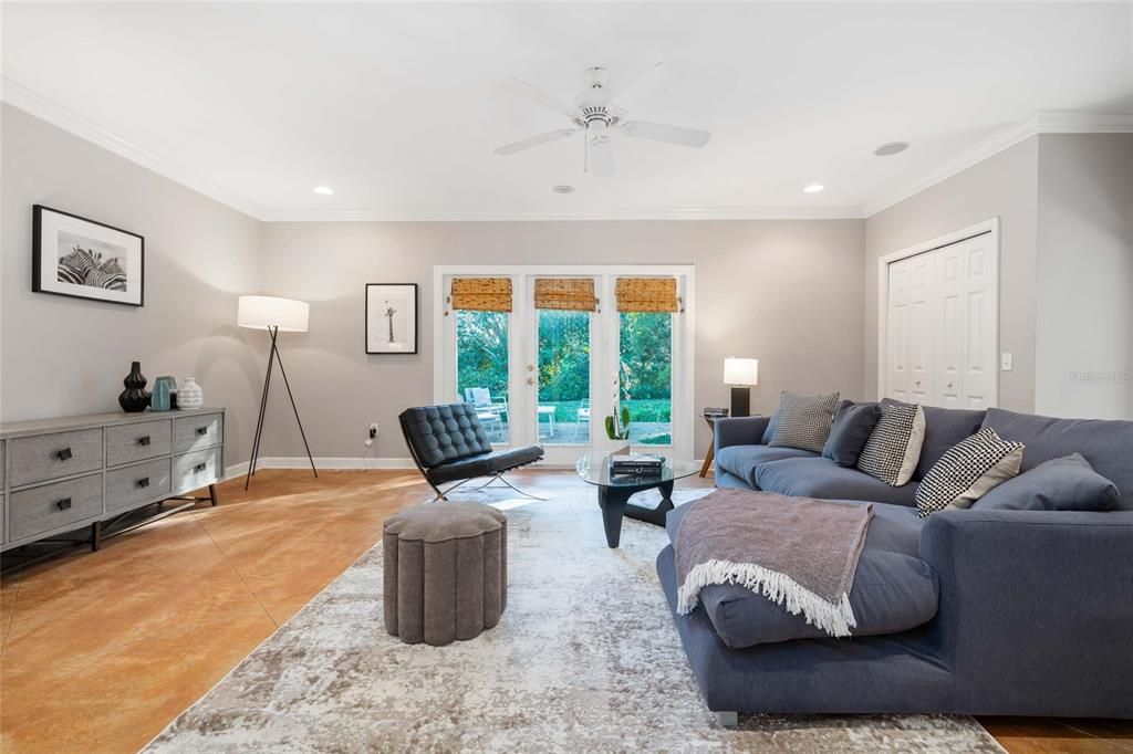 Interior, Living room, Recessed Lighting