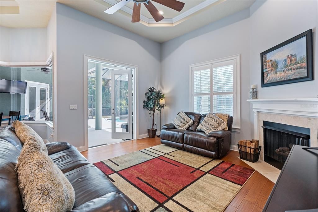 Fireplace, Interior, Living room, Wood Texture Flooring