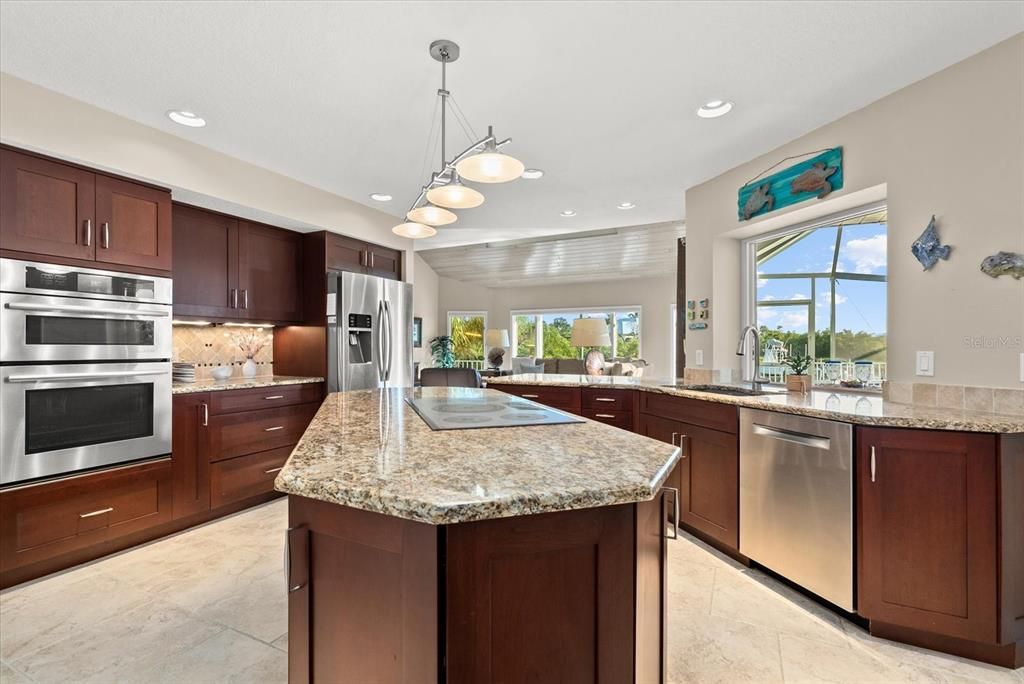 Interior, Kitchen, Pendant Lights, Recessed Lighting, Stainless Steel Appliances