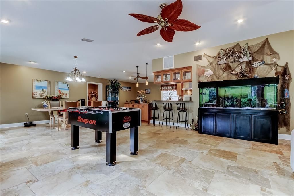 Chandelier, Game Room, Interior, Pendant Lights, Recessed Lighting