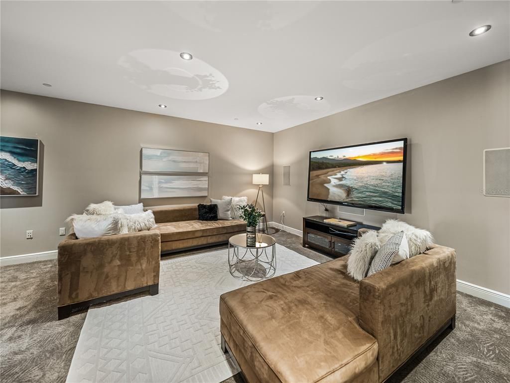 Interior, Living room, Recessed Lighting