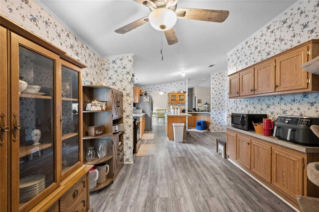 Interior, Kitchen, Wood Texture Flooring