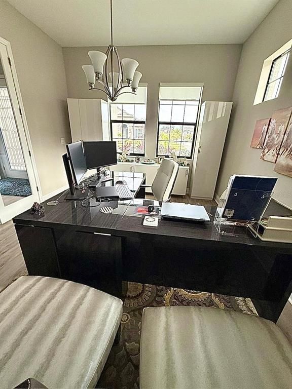Chandelier, Home Office, Interior, Pendant Lights