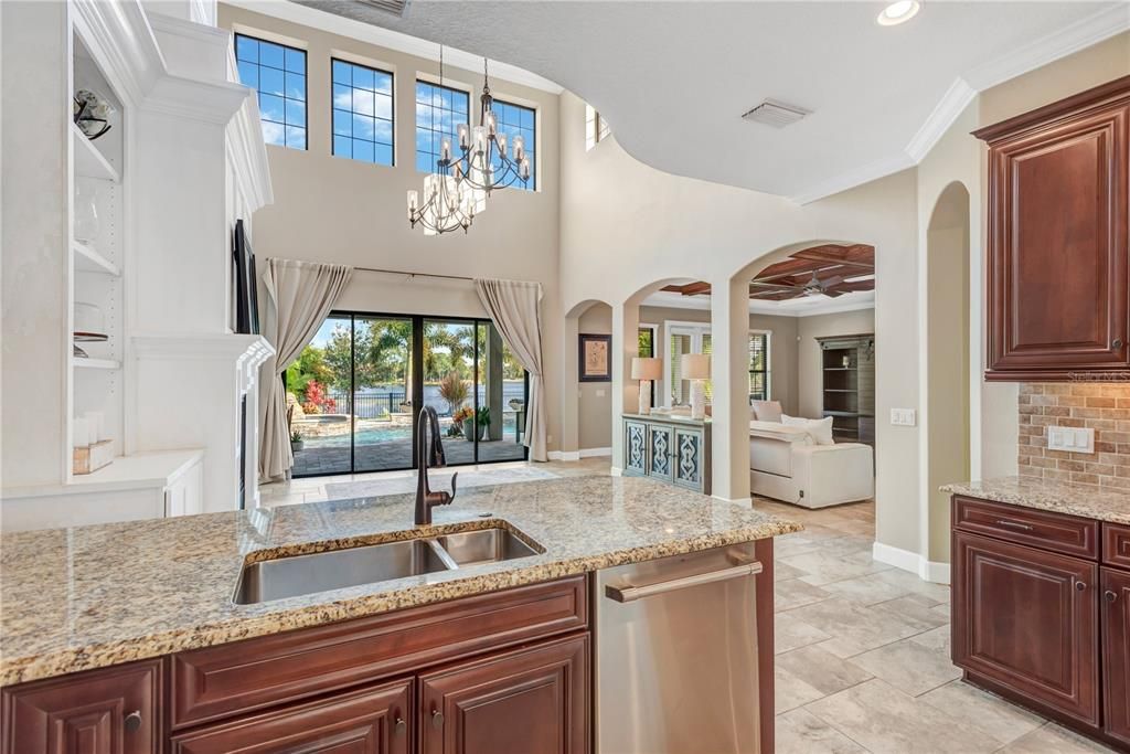 Chandelier, Interior, Kitchen, Pendant Lights, Recessed Lighting