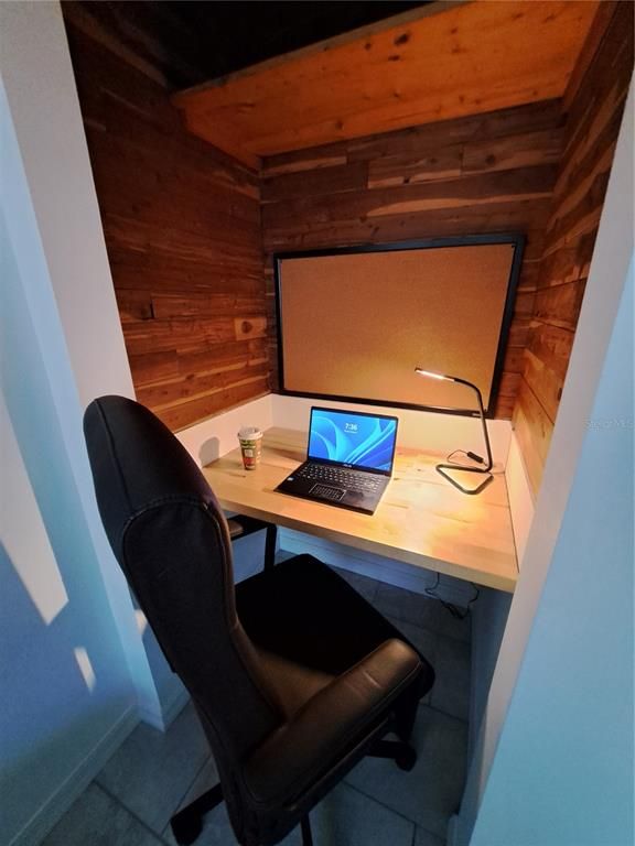 Home Office, Interior, Wooden Walls