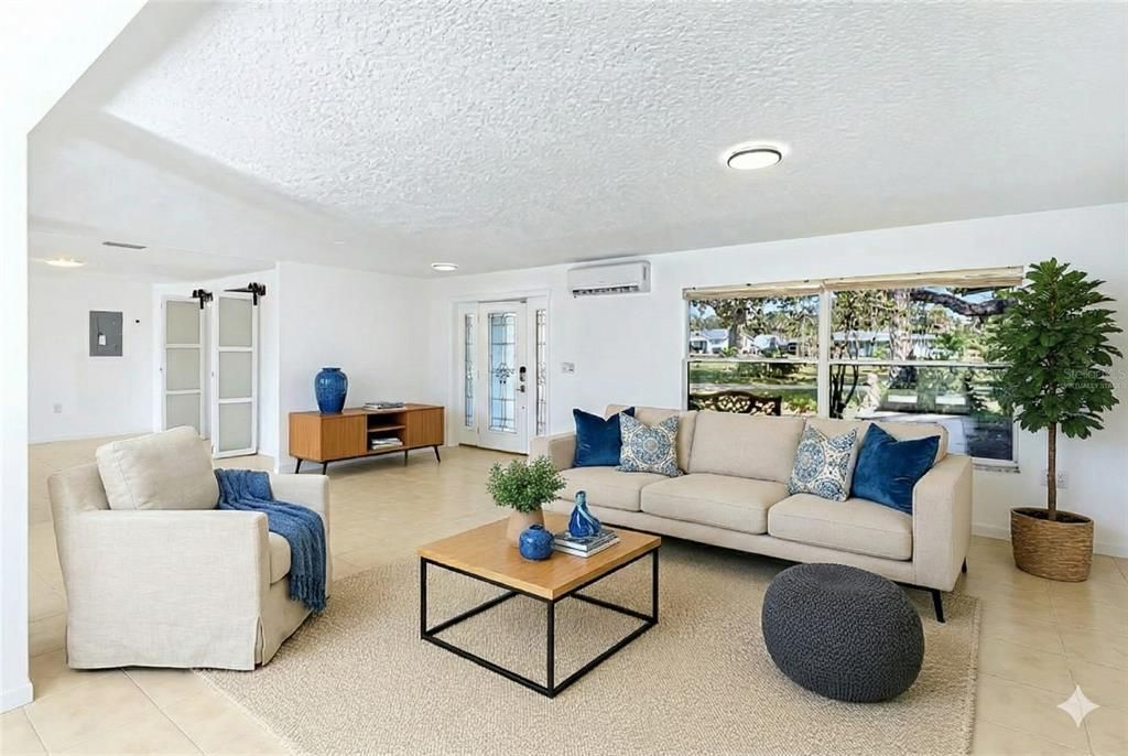 Interior, Living room, Recessed Lighting