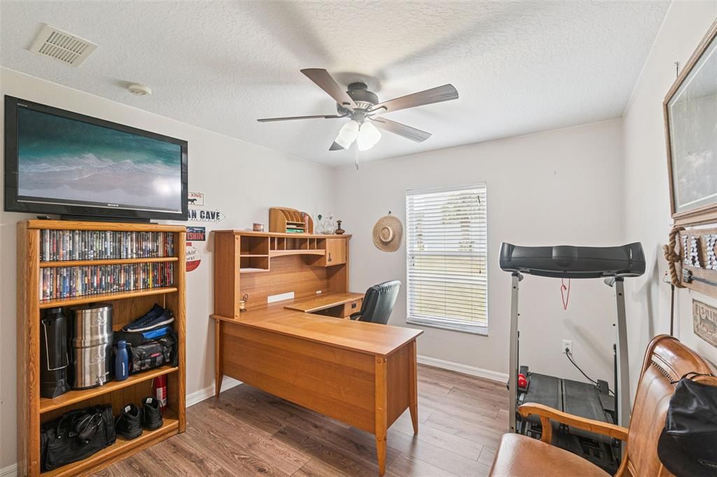 Fitness Equipment, Home Office, Interior, Wood Texture Flooring