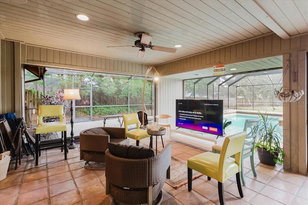 Glass Ceilings, Interior, Pool, Recessed Lighting, Sun Room