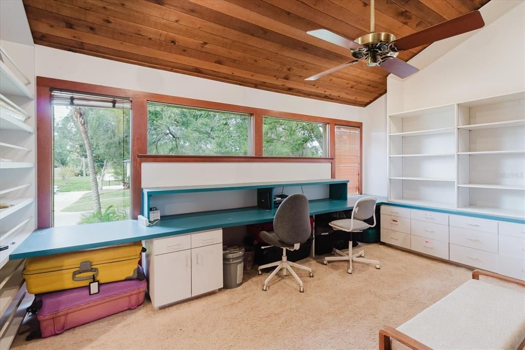 Home Office, Interior, Wooden Ceilings