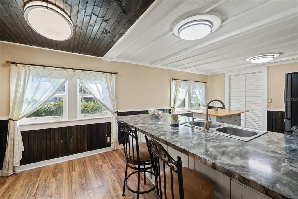 Interior, Kitchen, Wood Texture Flooring