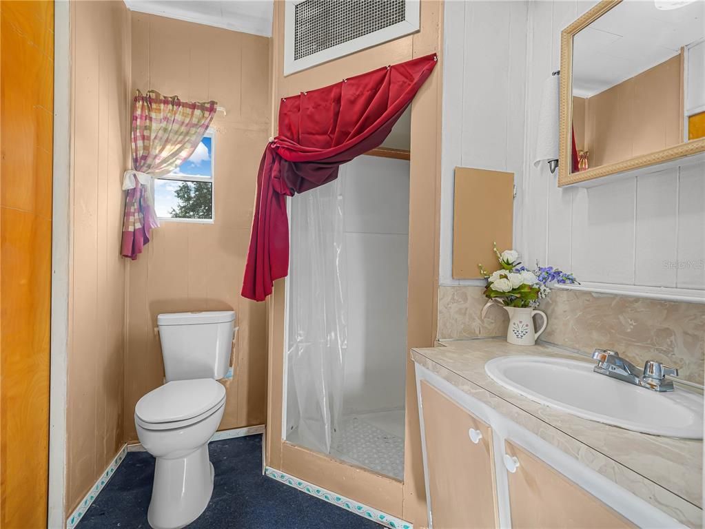 Bathroom, Glass Shower, Interior, Tile Countertops