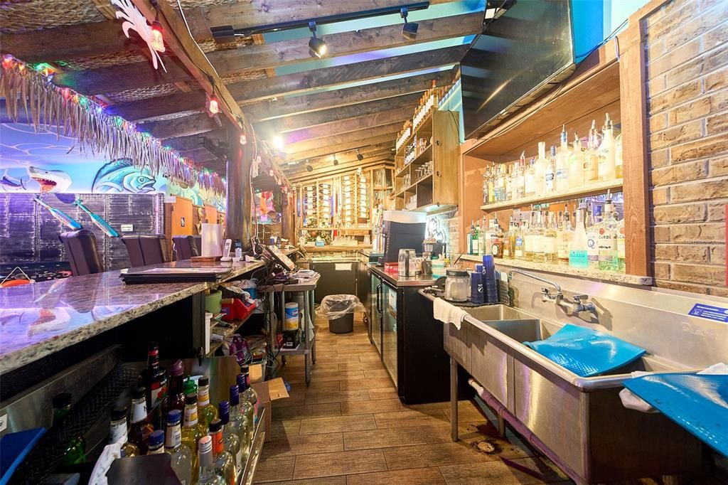 Interior, Stone Walls, Wood Texture Flooring