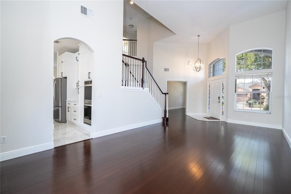 Interior, Marble, Pendant Lights, Wood Texture Flooring