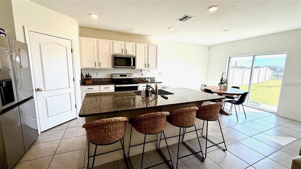 Dining room, Interior, Kitchen, Recessed Lighting, Stainless Steel Appliances