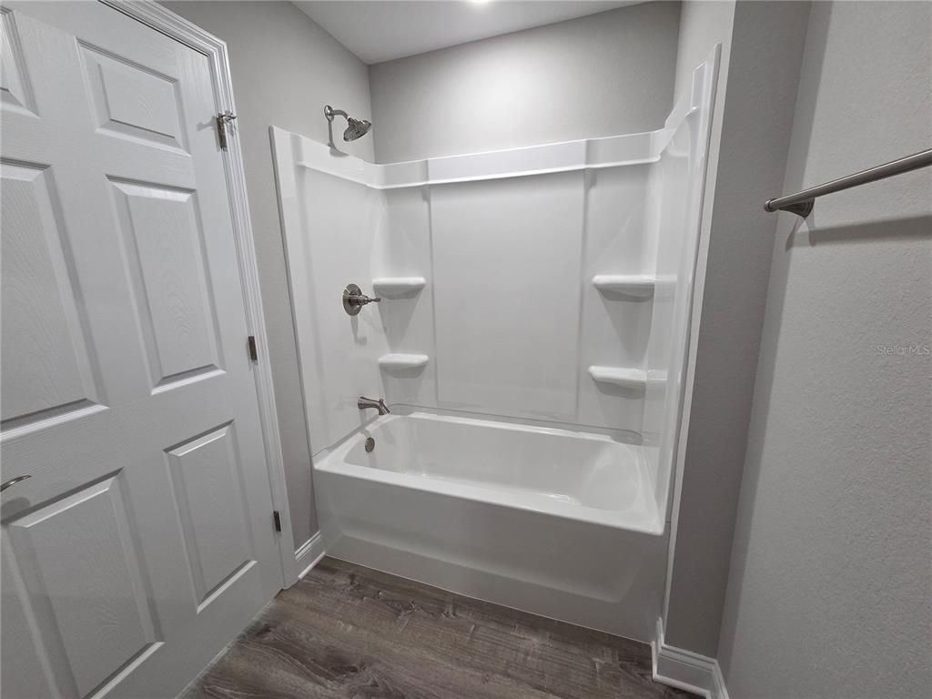 Bathroom, Interior, Recessed Lighting, Wood Texture Flooring