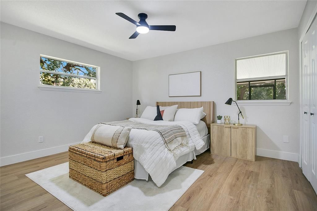 Bedroom, Interior, Wood Texture Flooring