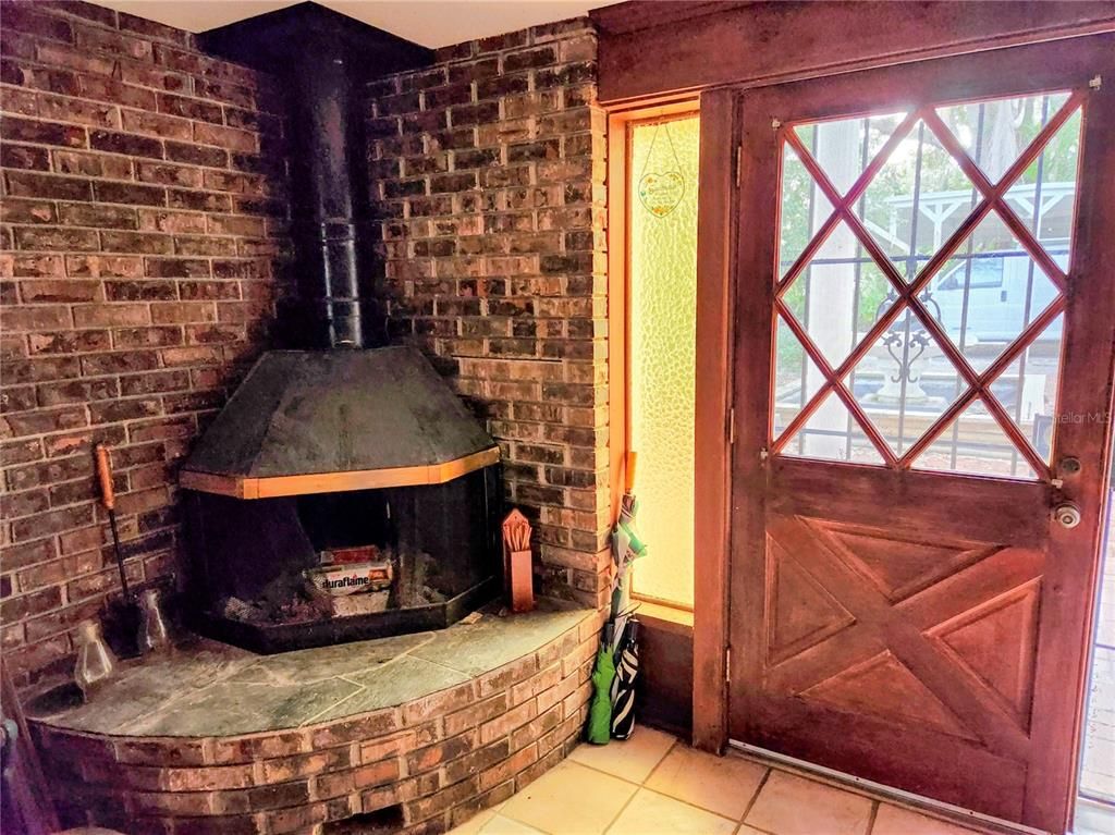 Fireplace, Interior, Stone Walls