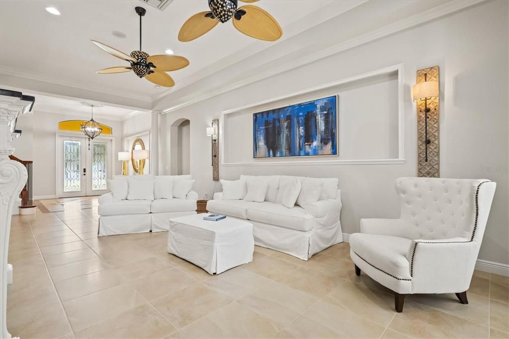 Interior, Living room, Recessed Lighting