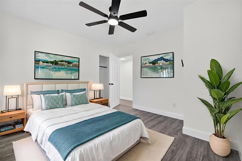 Bedroom, Interior, Wood Texture Flooring