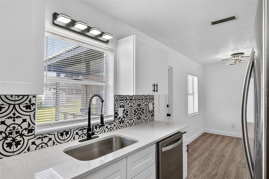 Interior, Kitchen, Wood Texture Flooring