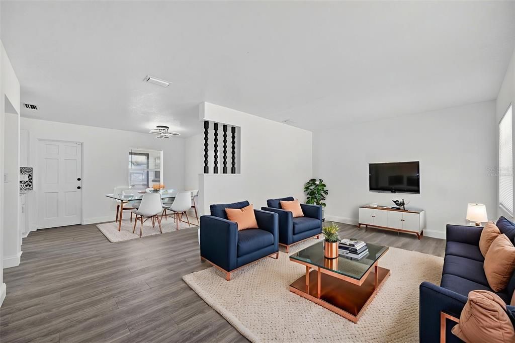 Dining room, Interior, Living room, Wood Texture Flooring