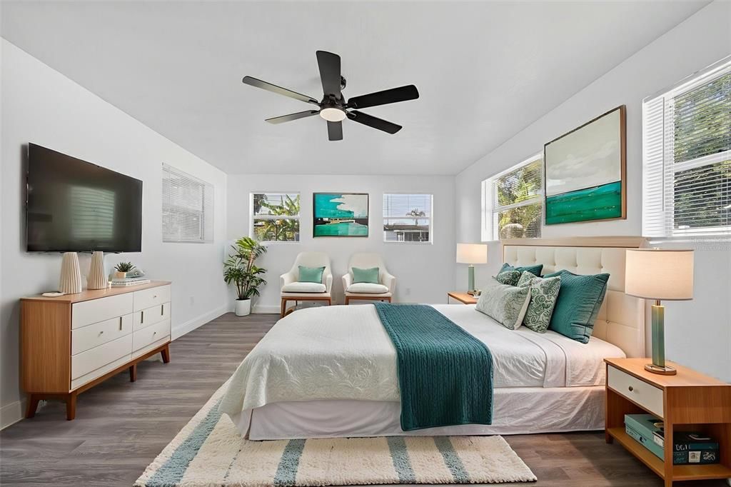 Bedroom, Interior, Wood Texture Flooring