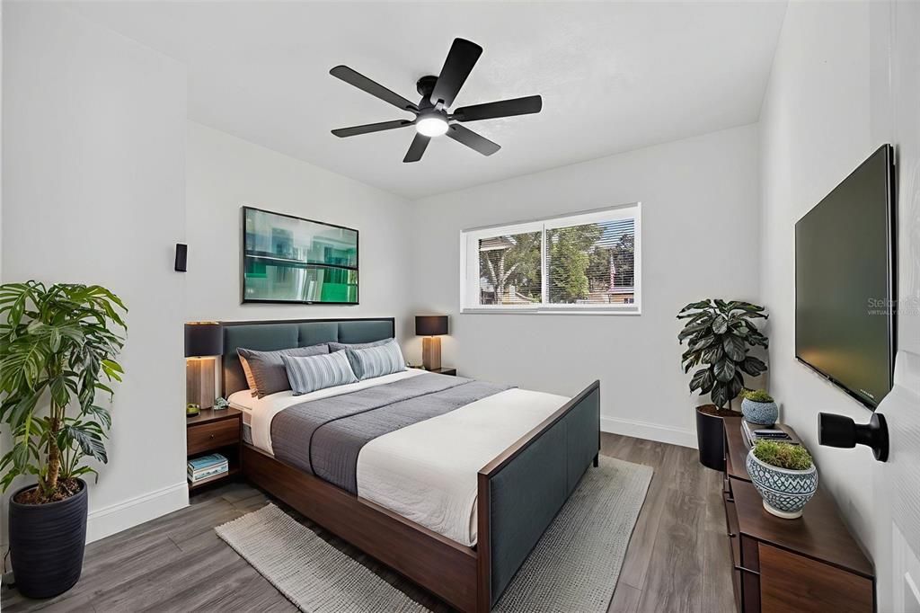 Bedroom, Interior, Wood Texture Flooring