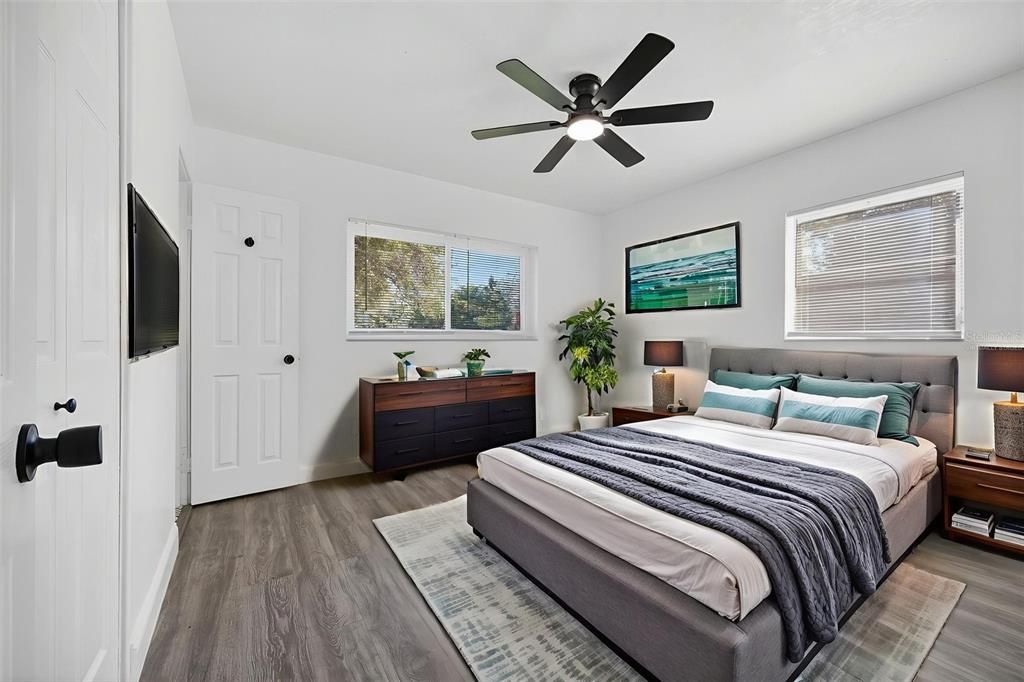 Bedroom, Interior, Wood Texture Flooring