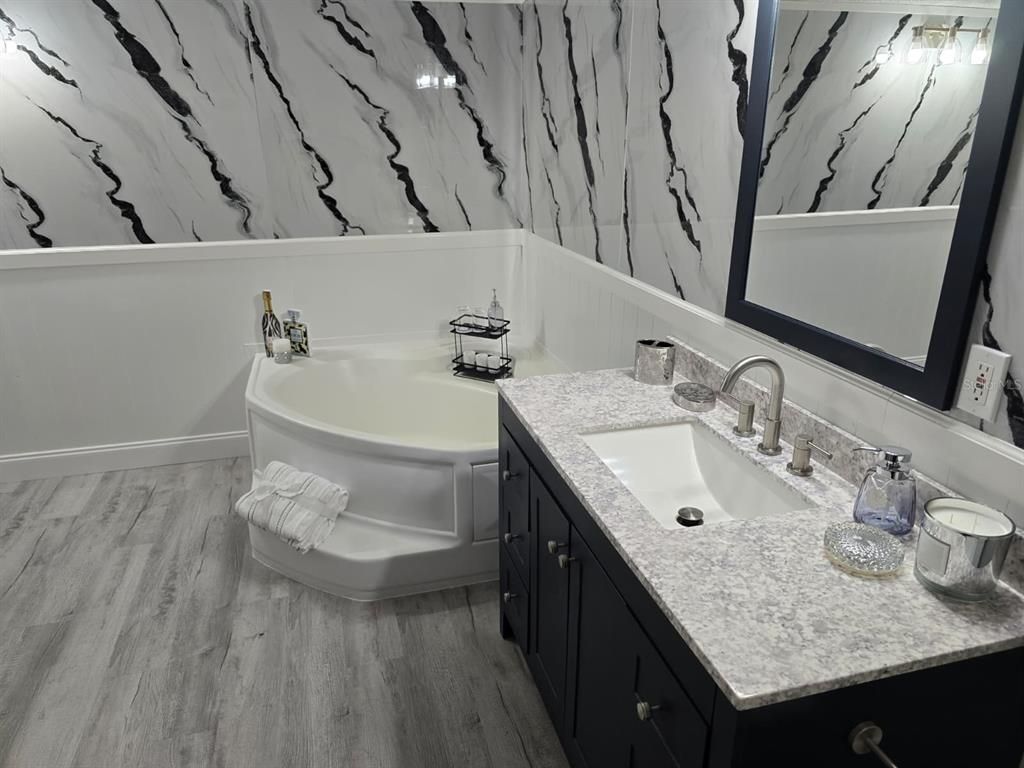 Bathroom, Interior, Wood Texture Flooring