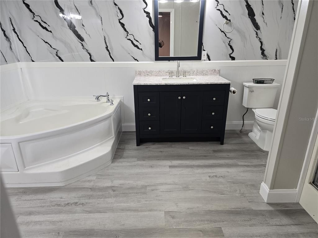 Bathroom, Interior, Wood Texture Flooring