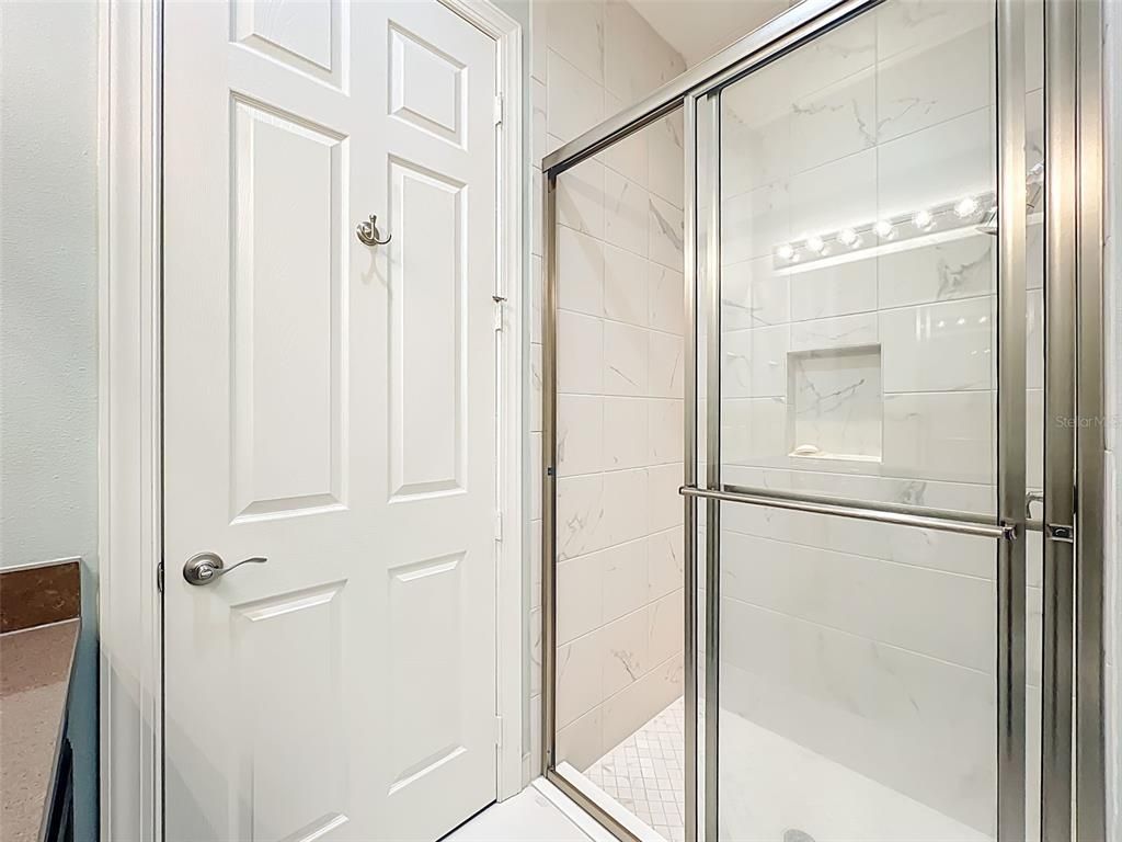 Bathroom, Glass Shower, Interior, Marble Walls