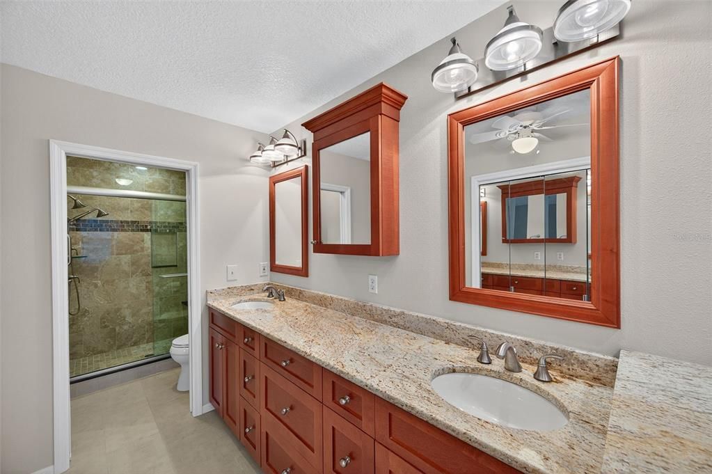 Bathroom, Dual Sink Vanities, Glass Shower, Interior