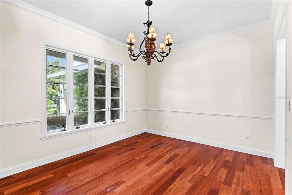 Chandelier, Empty room, Interior, Wood Texture Flooring